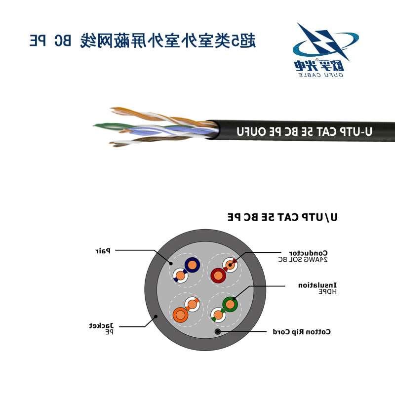 抚州市U/UTP超5类4对非屏蔽室外电缆(23AWG)